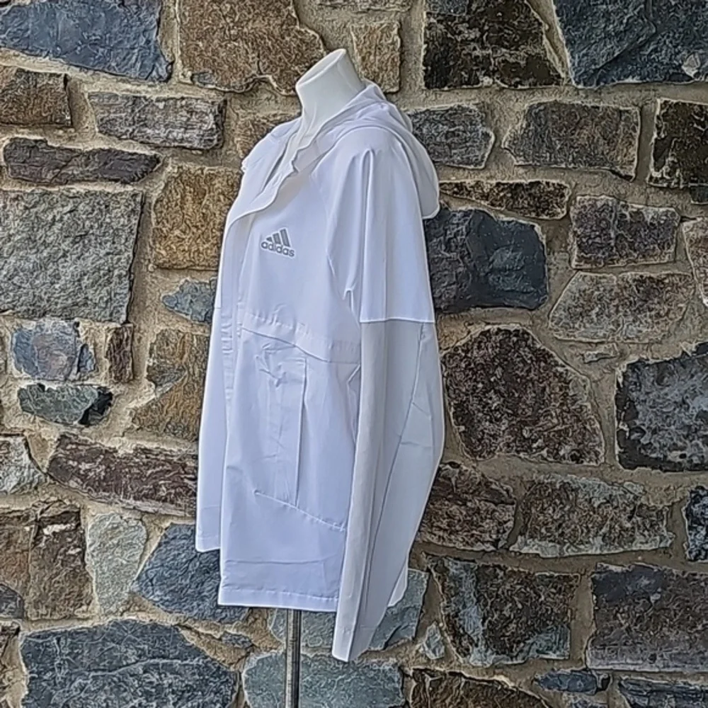 NWT Super Rare Vintage Adidas Worldwide Sport Windbreaker Jacket White size XL